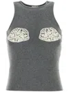 Magda Butrym Grey Cashmere Tank Top In Grey