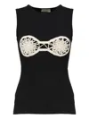Magda Butrym Embellished Jersey Tank Top In Black