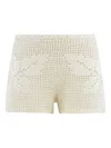 Magda Butrym Crochet Floral Shorts In Neutral