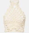 Magda Butrym Crochet Halterneck Top In Neutral