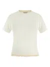 Magda Butrym Crochet-trimmed Cotton-jersey T-shirt In White