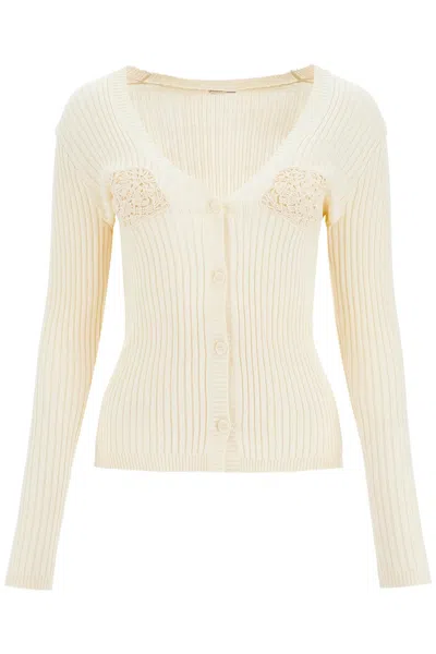 MAGDA BUTRYM CREAM COTTON CARDIGAN