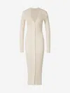 Magda Butrym Long-sleeved Dress In Beige
