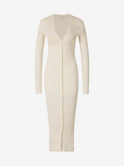 Magda Butrym Long-sleeved Dress In Beige