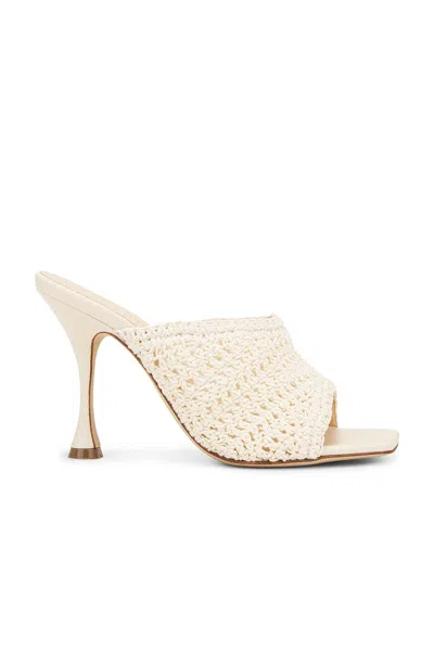 Magda Butrym Crochet And Leather Mules In Neutrals