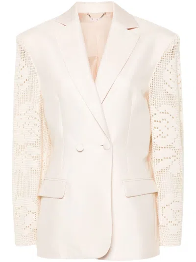 Magda Butrym Crochet-panel Blazer In Beige