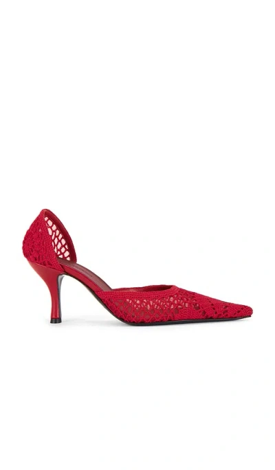 Magda Butrym Crochet Pump In Red