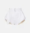 Magda Butrym Crochet-trimmed Cotton-blend Shorts