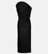 Magda Butrym Crochet-trimmed Cotton Midi Dress In Black