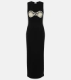 Magda Butrym Crochet-detailed Cotton Maxi Dress In Black