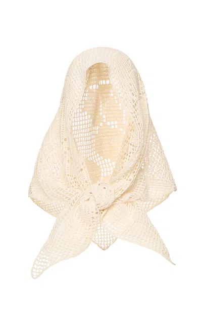 Magda Butrym Crochet Wool-blend Scarf In White