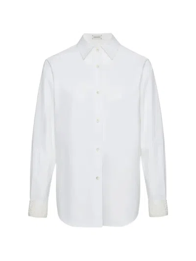 Magda Butrym Crochet-panel Cotton Shirt In White