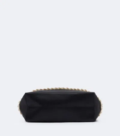 Magda Butrym Crochet-trimmed Clutch In Black