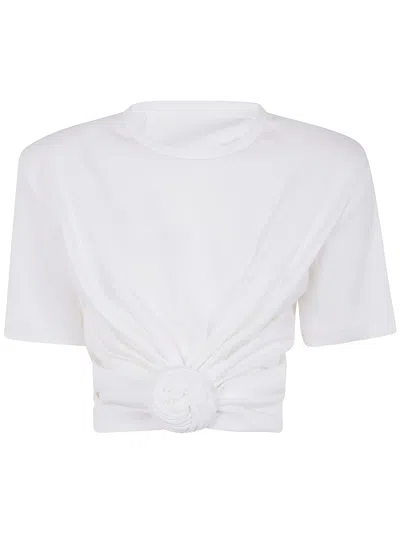 Magda Butrym Tshirt 02 Topwear In Beige Cellulose In White