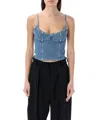 Magda Butrym Denim Top In Blue