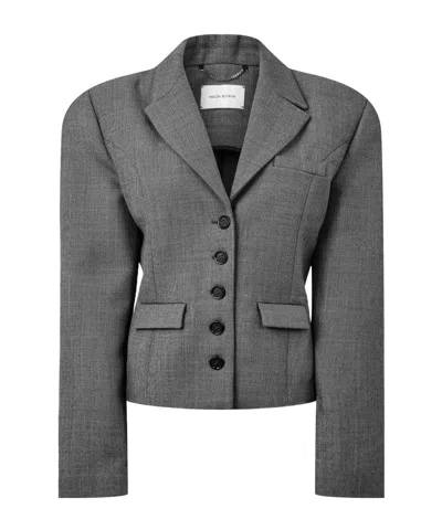 Magda Butrym Cropped Fitted Blazer In Multi