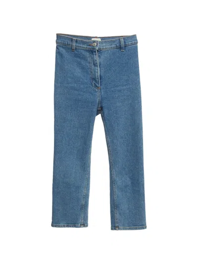 Pre-owned Magda Butrym Cropped Jeans In Blue