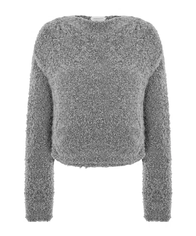 Magda Butrym Cropped Longsleeve Top In Gray