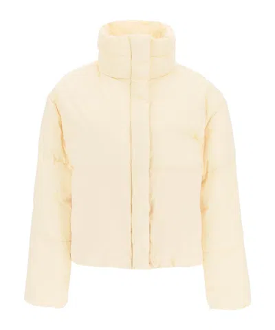 Magda Butrym Cropped Quilted Shell Down Jacket In Brown