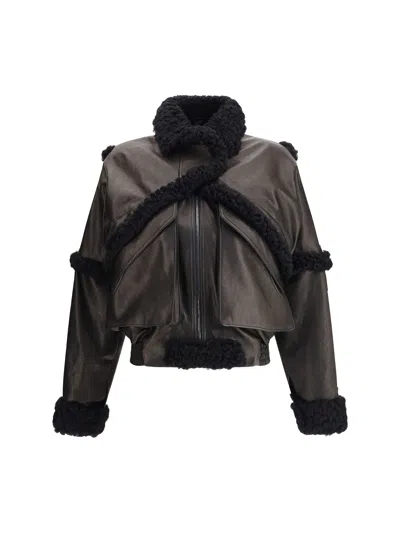 MAGDA BUTRYM CROPPED SHEARLING JACKET