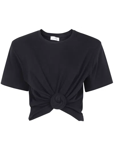 Magda Butrym Cropped T-shirt Clothing In Black