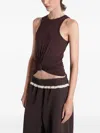 Magda Butrym Top 02 Tank Top In Brown Cellulose In Brown
