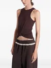 Magda Butrym Tank Top With Knot In Brown