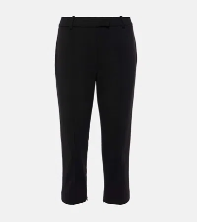 Magda Butrym Cropped Wool-blend Slim Pants In Black