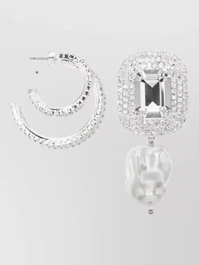 Magda Butrym Crystal And Imitation Pearl Earrings