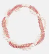 Magda Butrym Crystal-embellished Beaded Necklace In Pink