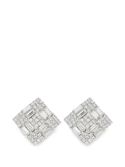Magda Butrym Crystal Clip-on Earrings In Gray