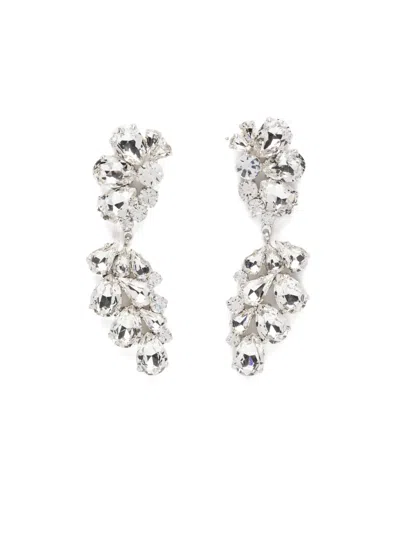 Magda Butrym Crystal Drop Earrings In White