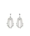 Magda Butrym Crystal Cascade Drop Earrings In White