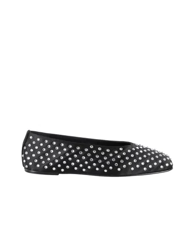 MAGDA BUTRYM MAGDA BUTRYM EMBELLISHED SATIN BALLET FLATS