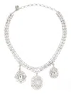 Magda Butrym Crystal-embellished Double-chain Necklace In Metallic