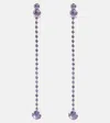 Magda Butrym Crystal-embellished Drop Earrings In Purple