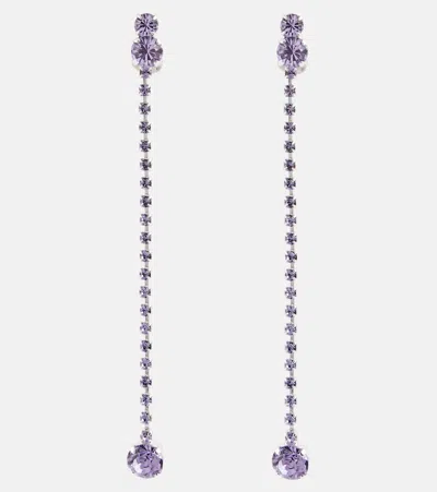 Magda Butrym Crystal-embellished Drop Earrings In Purple