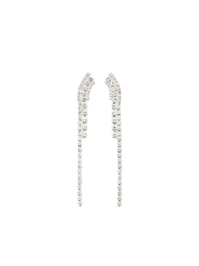Magda Butrym Crystal-embellished Drop Earrings In Silver