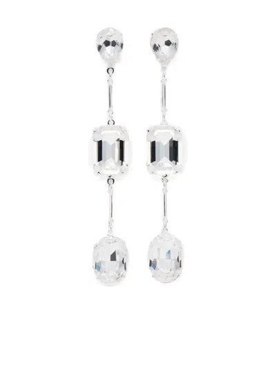 Magda Butrym Crystal-embellished Drop Earrings In Silver