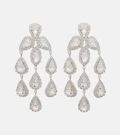 Magda Butrym Crystal-embellished Drop Earrings In Silver