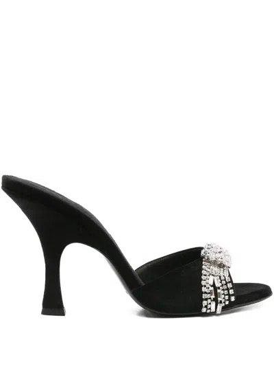 Magda Butrym Crystal-embellished Heeled Sandals In Black