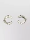 Magda Butrym Crystal Embellished Hoop Earrings In Metallic