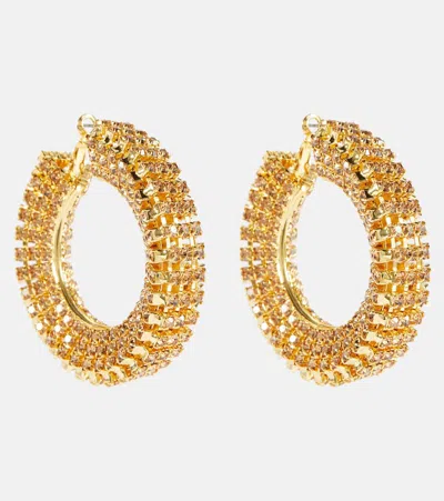 Magda Butrym Crystal-embellished Hoop Earrings In Gold