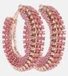 Magda Butrym Crystal-embellished Hoop Earrings In Pink