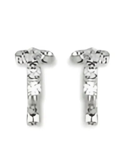 Magda Butrym Crystal-embellished Huggie Earrings In Metallic