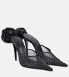 Magda Butrym Crystal-embellished Mesh Pumps In Black