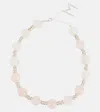 Magda Butrym Rose Quartz Collar Necklace In Pink