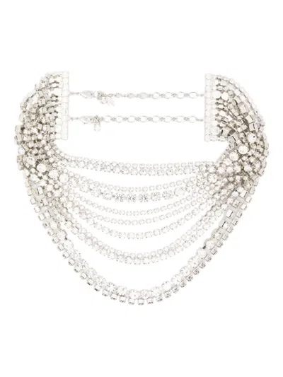 Magda Butrym Crystal-embellished Necklace In Silver