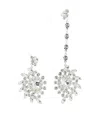 Magda Butrym Asymmetrical Crystal Scatter Drop Earrings In Silver