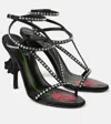 Magda Butrym Crystal-embellished Satin Sandals In Black
